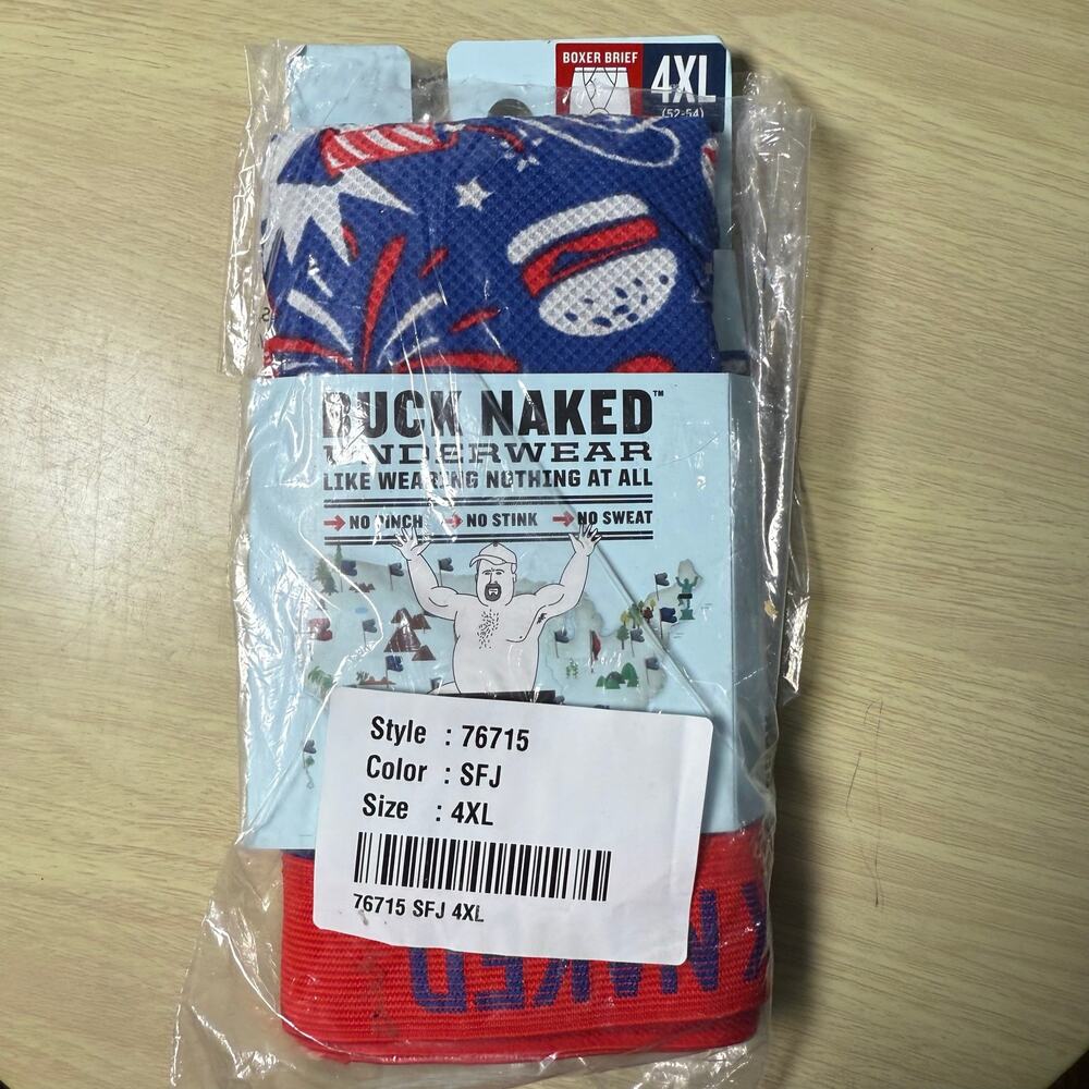 Duluth Trading Men's Buck Naked Pattern Boxer Briefs, 4XL 76715